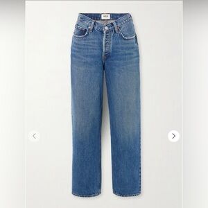 AGOLDE V-Waist Baggy Jeans Size 25 High Rise Straight Leg Medium Wash